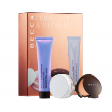 Набор для макияжа лица BECCA Prime, Set & Glow (освежающий праймер 15мл + хайлайтер 2,4гр + освежающая пудра 2,3гр) 