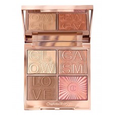 Палетка для обличчя Charlotte Tilbury Glowgasm Face Palette відтінок Lightgasm 4x3, 8гр (лімітований випуск)