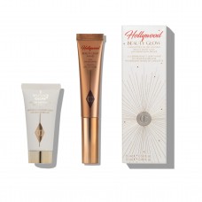 Лімітований набір Charlotte Tilbury Hollywood Beauty Glow Face Kit (праймер Wonderglow 15мл + хайлайтер Hollywood Beauty Light Wand SPOTLIGHT 12мл)