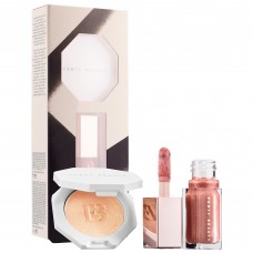 Лімітований набір для макіяжу обличчя FENTY BEAUTY by Rihanna Bomb Baby Mini Lip and Face Set (хайлайтер 2,2гр + блиск для губ 5,5мл)