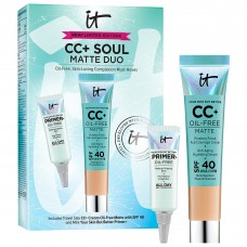 Лімітований набір IT Cosmetics CC+ Soul Matte Duo Light (тональний крем 12мл + база під макіяж 5мл)