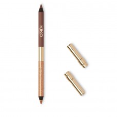 Стойкий двухсторонний карандаш для глаз KIKO MAGICAL HOLIDAY DUO EYELINER 02 Brown & Bronze