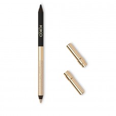 Стойкий двухсторонний карандаш для глаз KIKO MAGICAL HOLIDAY DUO EYELINER 04 Black & Gold