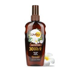 Сухое масло для загара с ароматом монои Lovea Protection Dry Oil Spray SPF 30 200мл