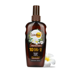 Сухое масло для загара с ароматом монои Lovea Protection Dry Oil Spray SPF 10 200мл
