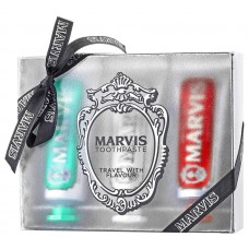 Набор зубных паст Marvis Travel With Flavour (классическая, отбеливающая, корица) 3х25мл