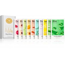 Набір із 10 тканинних масок Missha Merry Christmas Airy Fit 10 Sheet Mask Set
