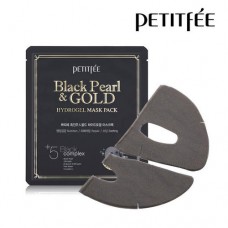 Гідрогелева маска із золотом та чорними перлами PETITFEE Black Pearl & Gold Hydrogel Mask Pack 1лист