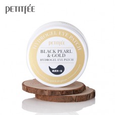 Гідрогелеві патчі для очей із золотом та чорними перлами PETITFEE Black Pearl & Gold Hydrogel Eye Patch 60шт